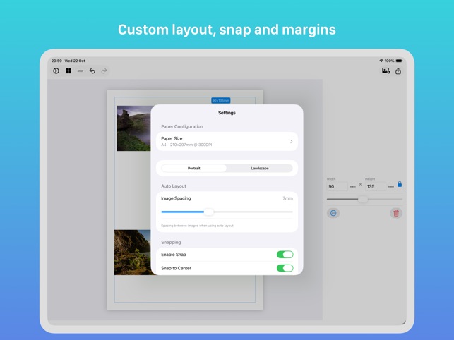 Print Layout Designer iPad Screenshot 2