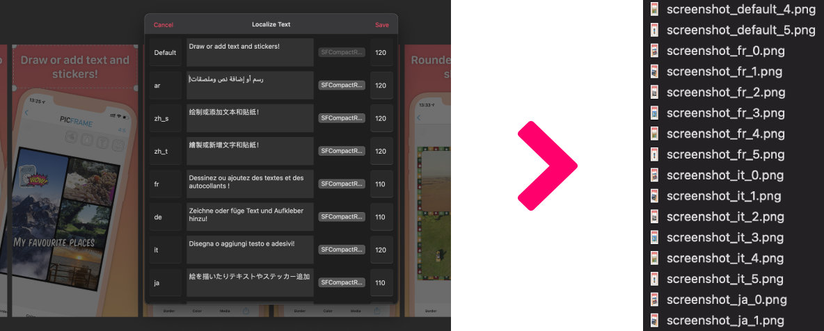 How to create localized App Store and Google Play screenshots